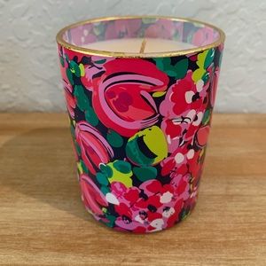 Lilly Pulitzer Pink Floral Scented Soy Candle NEW